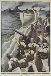 Die Arbeit der italienischen Seeleute in der Adria, die Überwachung unserer und der alliierten Transporte zwischen den beiden Ufern